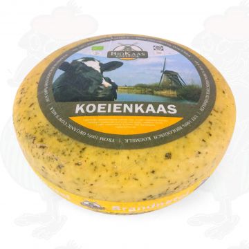 Organic Nettle Cheese - Gouda Cheese | Premium Quality | Entire cheese 5,4 kilo / 11.9 lbs