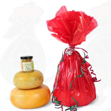 Farmhouse Cheeses and mustard gift - Red