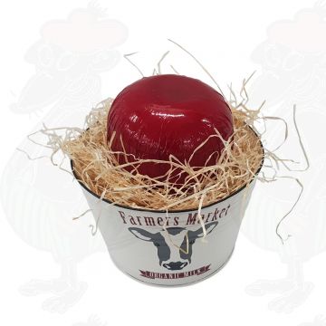 Bucket with Edam cheese