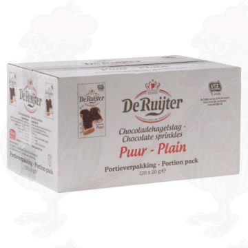 De Ruijter Chocoladehagelslag Puur Portieverpakking 120 x 20g