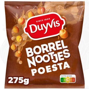 Duyvis Borrelnootjes Poesta Peanuts 275 gr