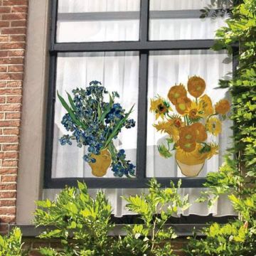 Van Gogh Sunflowers Window Decal - Flat Flower - 30 x 37 cm