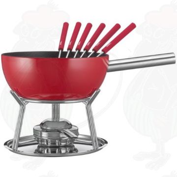 Cheese Fondue Set Spring Alu induction Red