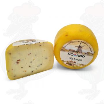 Farmer's Cheese | Tomato & Olive | Entire cheese 400 grams / 0.88 lbs