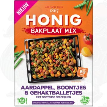 Honig Bakplaat Mix Aardappel, Boontjes & Gehaktballetjes met Oosterse Specerijen 36g