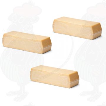 3 X Gouda Semi-Matured Hotel Block | Premium Quality | Together 11.4 kilos / 25 lbs