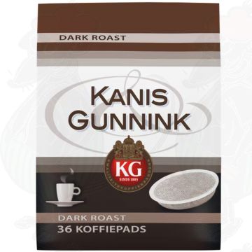 Kanis & Gunnink Dark Roast Coffee Pads 36 pieces