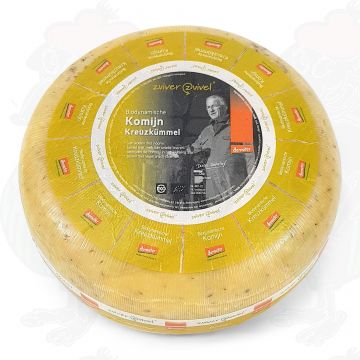 Cumin Gouda Organic Biodynamic cheese - Demeter | Entire cheese 5 kilo / 11 lbs