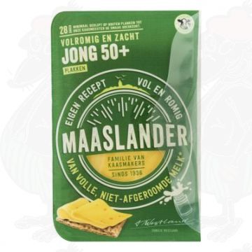 Sliced Maaslander Cheese Young 50+ | 150 grams in slices