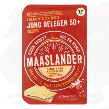 Sliced Maaslander Cheese Semi-Matured 50+ | 200 grams in slices