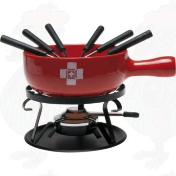 Cheese Fondue Set Swiss Double Cross