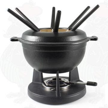 Swissmar Lucerne 3-in-1 Cast Iron Fondue Set (Black)