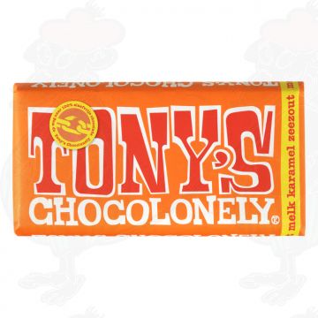 Tony's Chocolonely Melk/ karamel/ zeezout - 180gr.