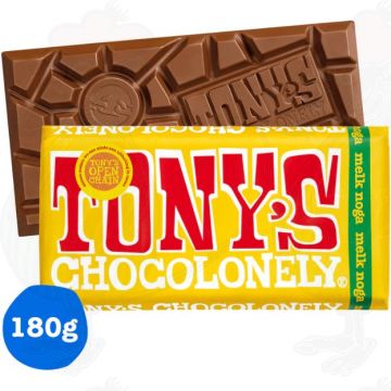 Tony's Chocolonely Milk Chocolade Reep Noga 180 g