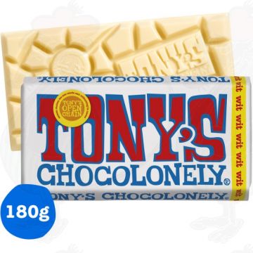 Tony's Chocolonely White Chocolade Reep 28% 180 g