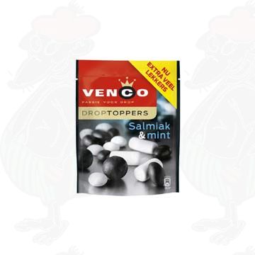 Venco Droptoppers Salmiak & mint 215 grams