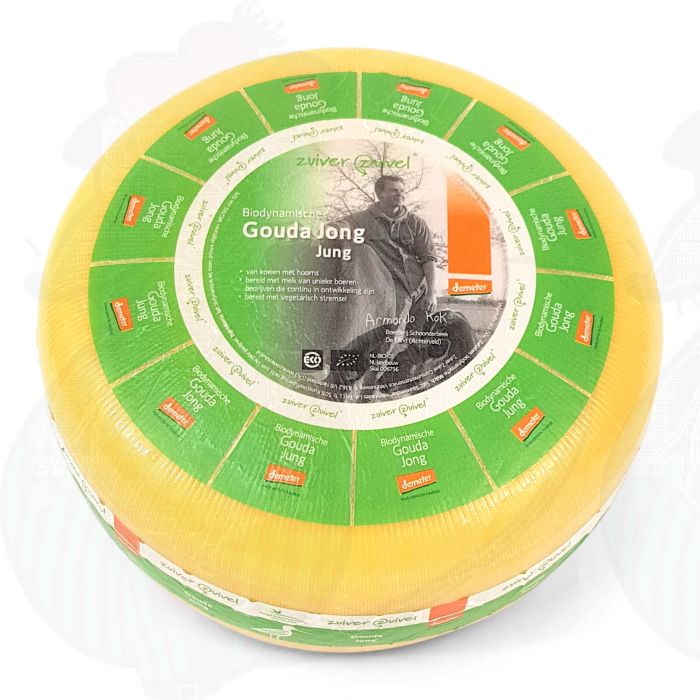 Young Gouda Organic Biodynamic cheese - Demeter | Entire cheese 5 kilo / 11 lbs main product photo