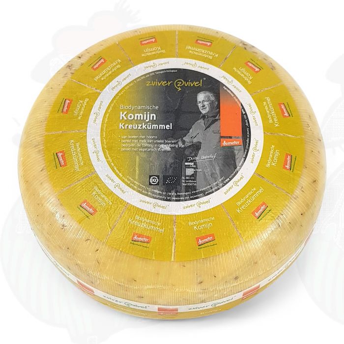 Cumin Gouda Organic Biodynamic cheese - Demeter | Entire cheese 5 kilo / 11 lbs main product photo