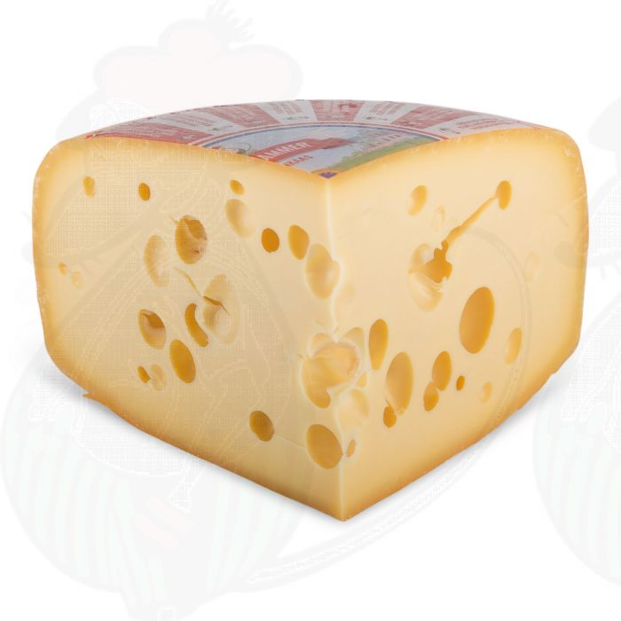 Maasdammer Cheese - Holey Cheese | Premium Quality | Quarter of a cheese 3,1 kilo / 6.8 lbs main product photo