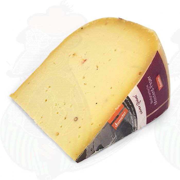 Mustard pepper Gouda Organic Biodynamic cheese - Demeter | 250 grams / 0.55 lbs main product photo