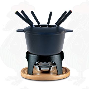 Swissmar Sierra Cast Iron Fondue Set Black
