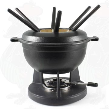 Swissmar Lucerne 3-in-1 Cast Iron Fondue Set (Black)